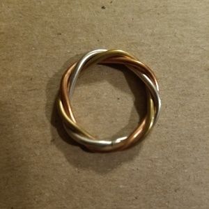 Size 9 Tri-Colored Metal Ring
